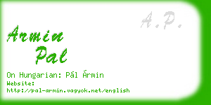 armin pal business card
